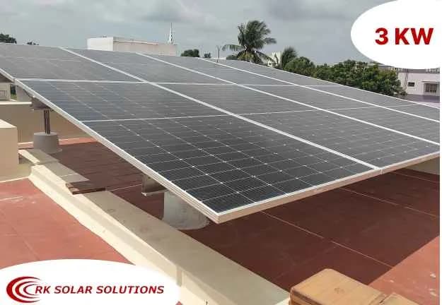 3kW on-grid solar system with mono-bifacial panels by RK Solars
