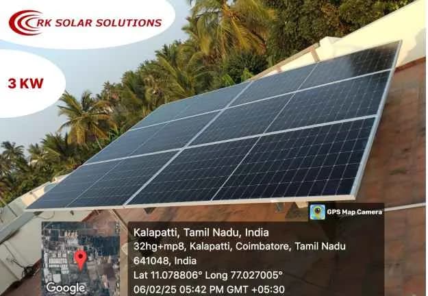 3 kW rooftop solar installation at Kalapatti