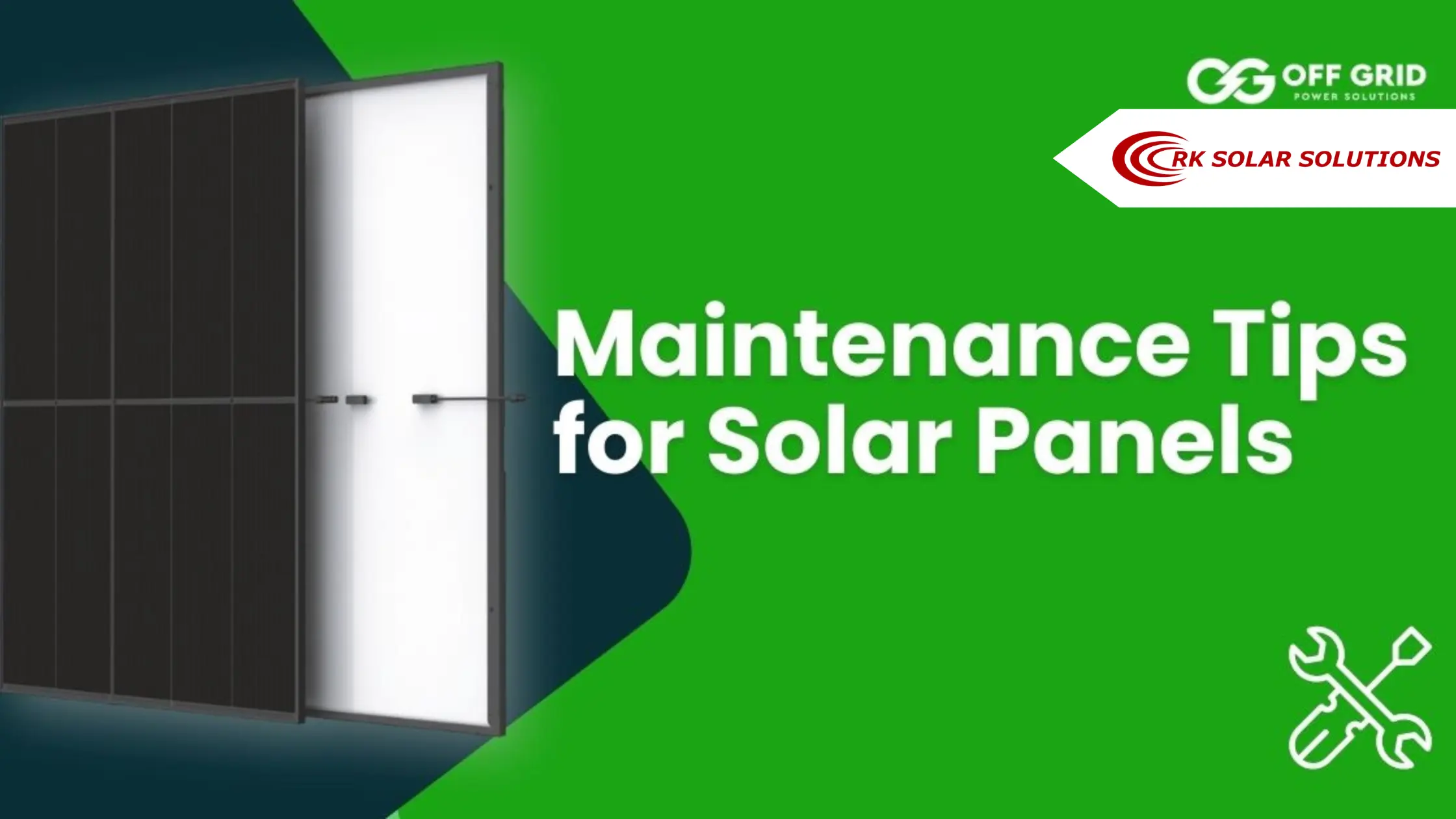 Banner reading Maintenance Tips for Solar Panels beside a black solar module